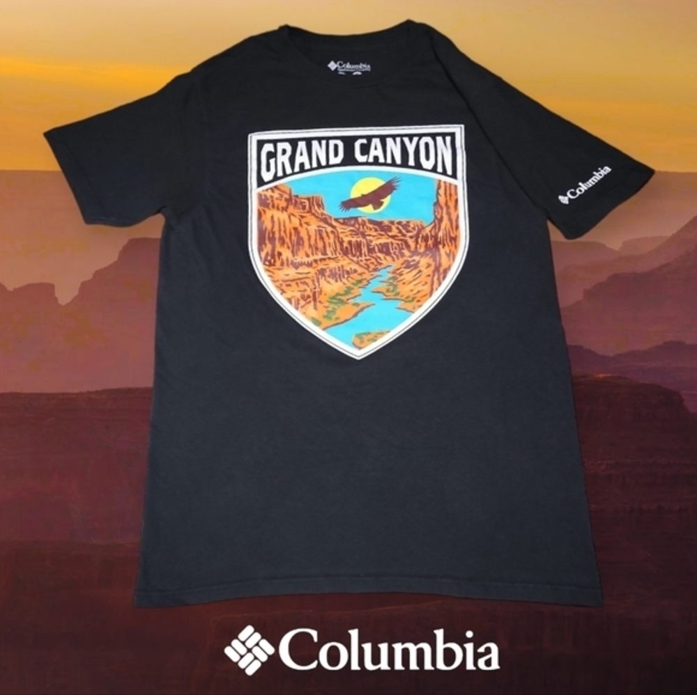 Columbia Grand Canyon National‎ Park Graphic T-Shirt Mens Black Short Sleeve S